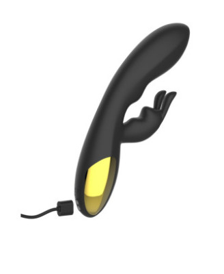 Vibromasseur rabbit noir Luxe très puissant, USB 